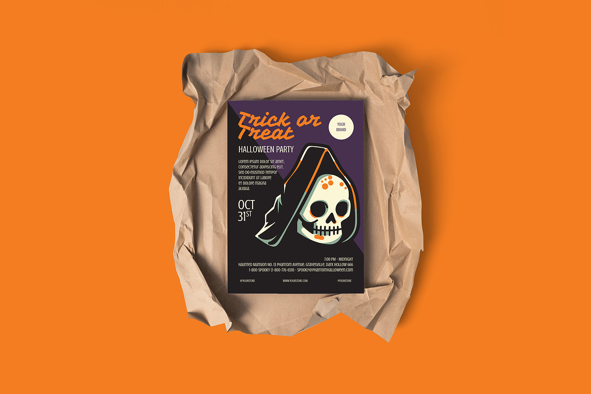 Halloween Poster + Social Media, a Social Media Template by Juru Rancang Graphic (Photo 2 of 3)