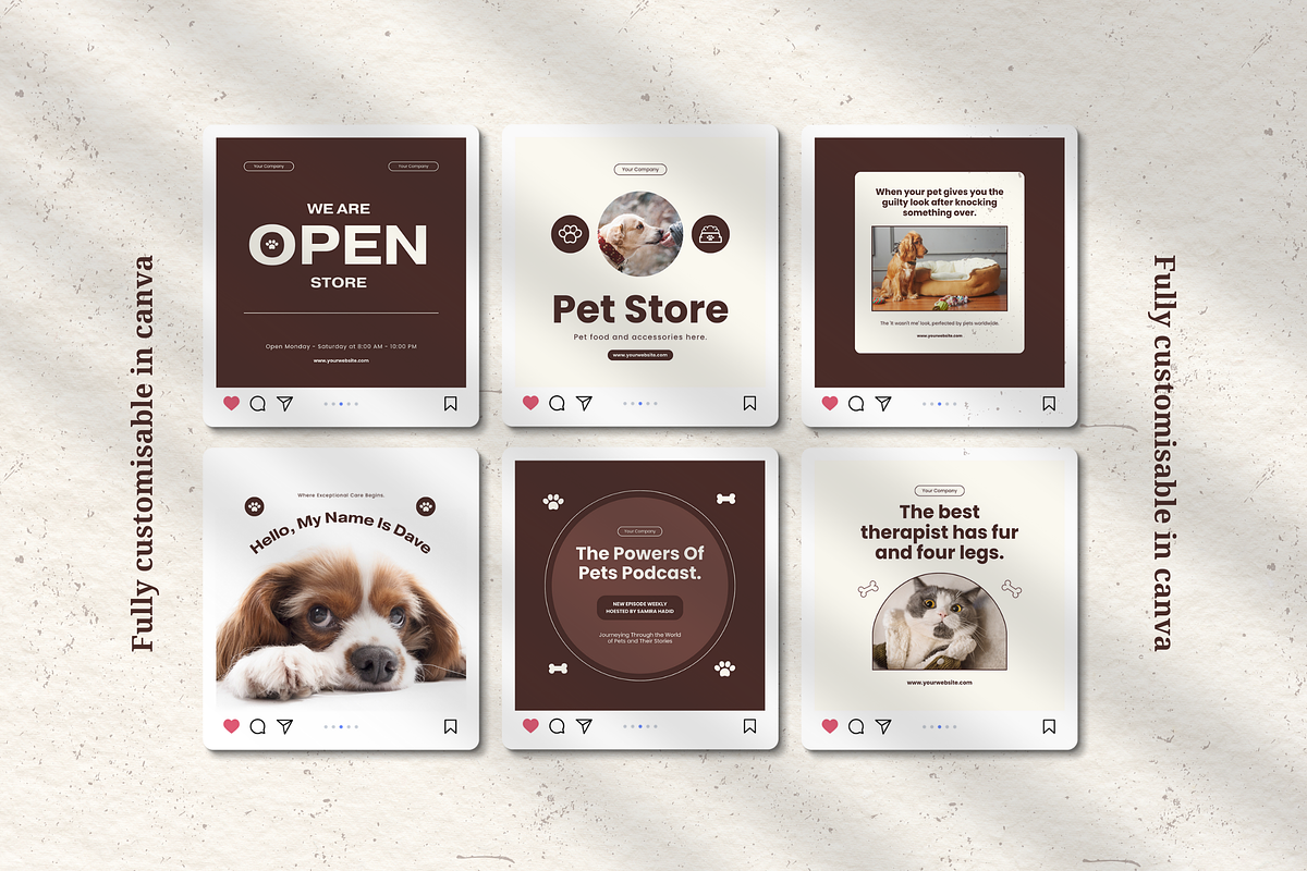 120 Pet Instagram Templates Canva, a Social Media Template by Branding Victory STD (Photo 9 of 10)