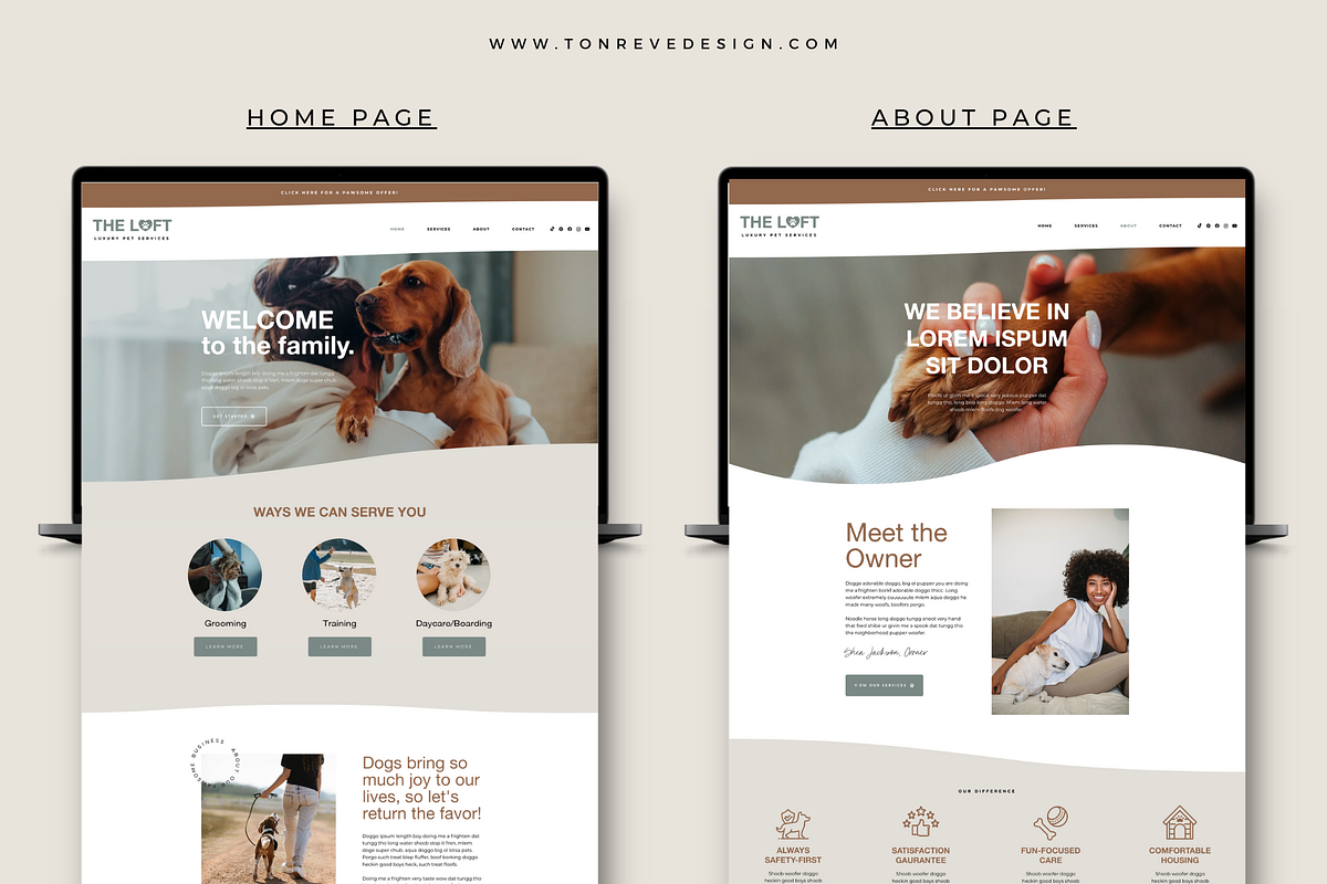 Pet Services Wix Website Template, a Wix Template by Ton Rêve Design Studio (Photo 4 of 8)