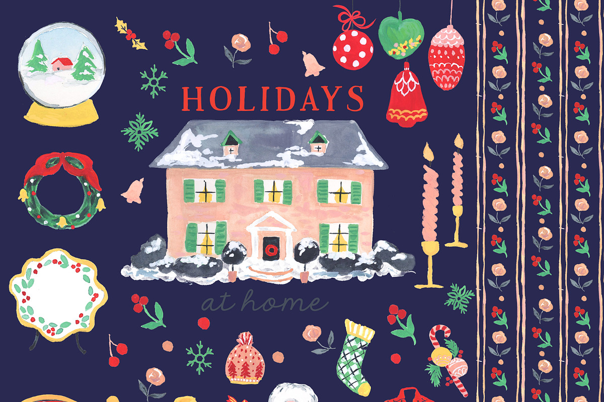 Retro Holiday Clipart Graphics, a Wallpaper Graphic by RhianAwni (Photo 10 of 10)