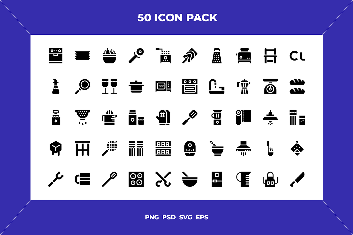 Kitchen icons, an Outline Icon by Wencory (Photo 1 of 2)