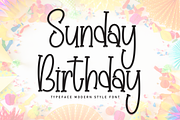 Sunday Birthday | Script Font, a Script Font by Scratchones (Thumbnail 1 of 8)