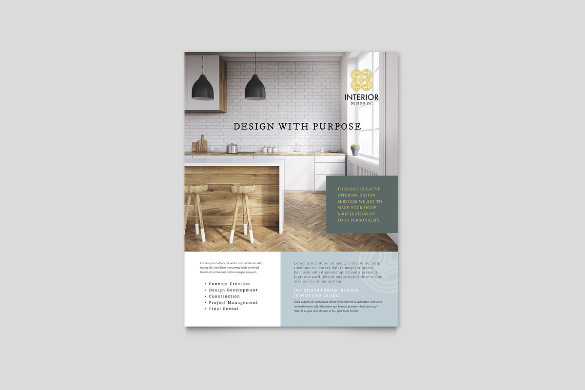 Interior Design Datasheet Template