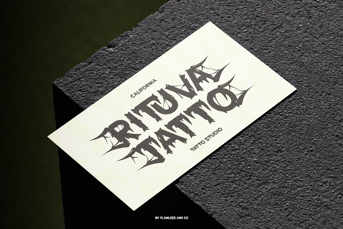 Hellver - Horror Display Font, a Sans Serif Font by Flawless And Co (Photo 4 of 10)