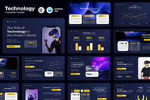 Dark Gradient Technology - Keynote, a Presentation Template by Iqsiart Studio