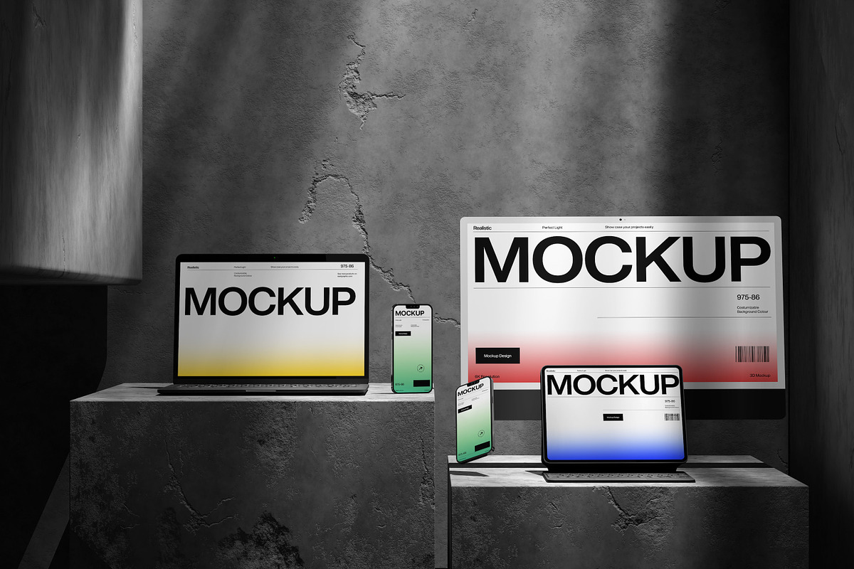 10 PSD Dark Multi Device Mockup Set, a Mac Mockup by East Gallery (Photo 6 of 10)