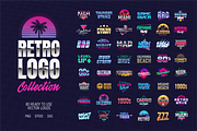 Neon Synthwave 80+ Retro Logo Pack, a Graphic by DenysHolovatiuk (Thumbnail 1 of 6)