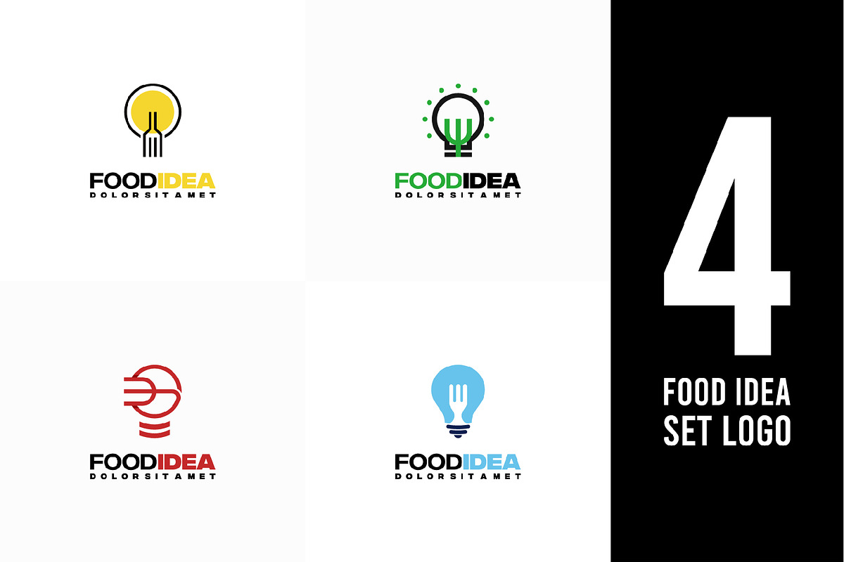 Set of Food Idea logo designs, a Branding & Logo Template by Lucky Creative (Photo 5 of 5)
