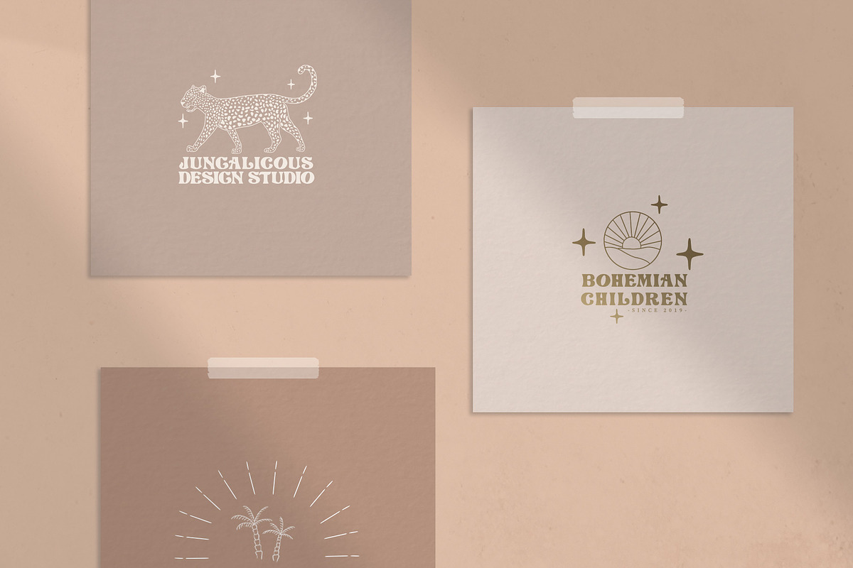 Retro logo elements & templates, a Branding & Logo Template by Michèle Kae (Photo 7 of 10)