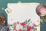 Watercolor floral Christmas pack, a Decorative Illustration by WonderWonder (Thumbnail 16 of 20)
