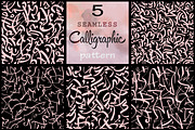 Abstract Calligraphic patterns set, a Pattern Graphic by Asyndrom (Thumbnail 1 of 2)