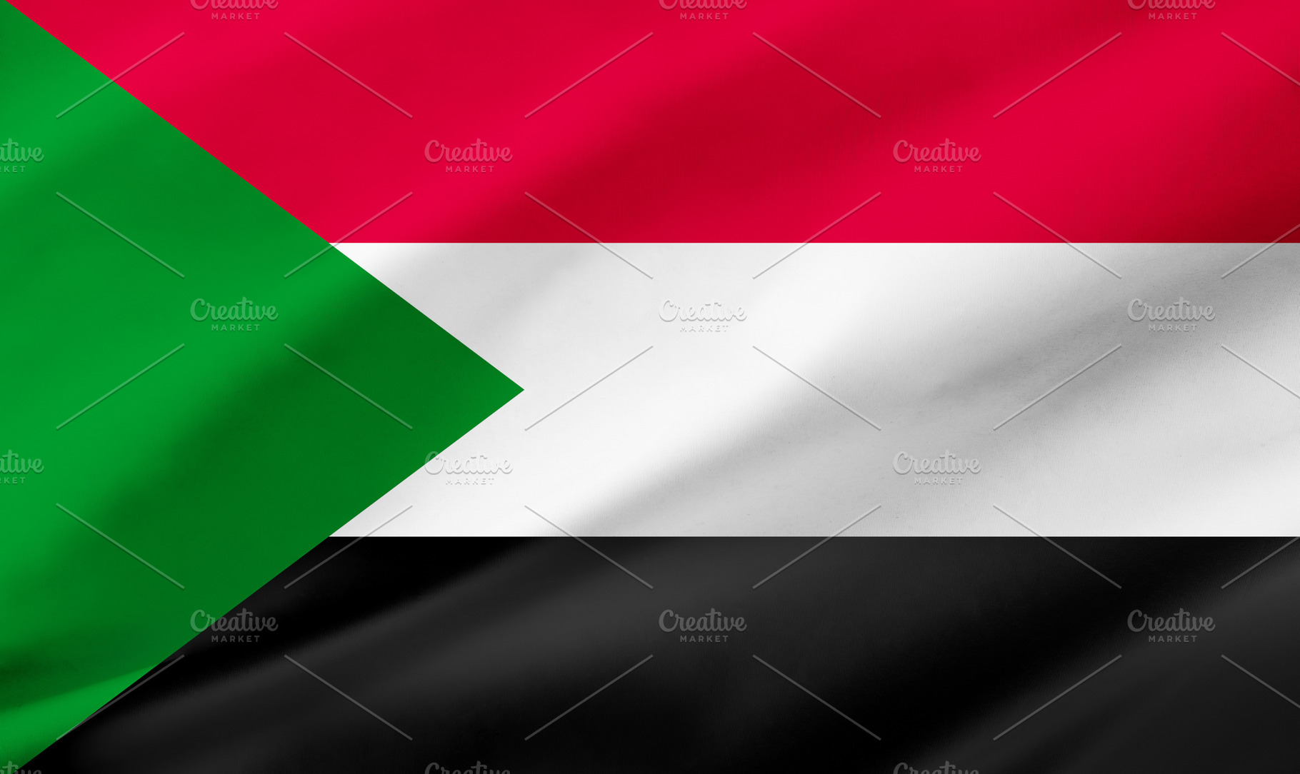 Sudan flag background with waving fabric texture, a Holiday Photo by Davizro's Market
