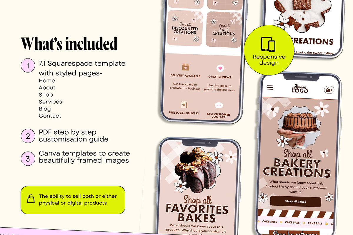 Cake Website Template, a Templates & Theme by Template Twist Shop (Photo 4 of 10)