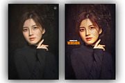Candle Light Oil Painting, an Action Add-On by DesignCave (Thumbnail 2 of 5)