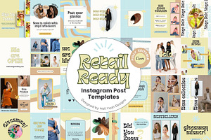 Retail Instagram Post Templates, a Social Media Template by Hell Yeah Designs