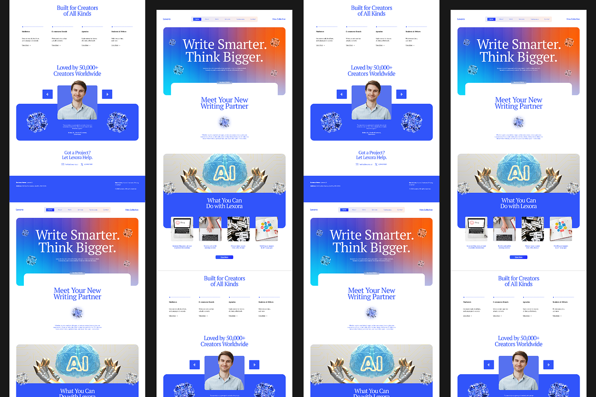 Figma AI Writing Tool Landing Page, a Landing Page Template by Musara (Photo 5 of 5)