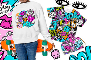 Graffiti Art. Pattern Collection