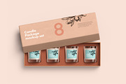 Candle glass and box packaging, a Household Mockup by GraphicWave (Thumbnail 2 of 7)