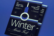 Navy Winter Music Fest Flyer Set, a Flyer Template by graphicook (Thumbnail 4 of 6)