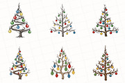 Christmas Lights Tree Clipart, an Illustration by OK Design (Thumbnail 4 of 5)