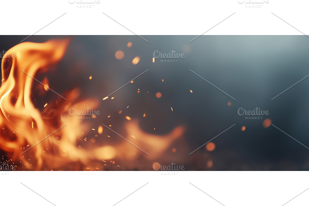 Abstract Fire Background, an Illustration by BazziBa♥