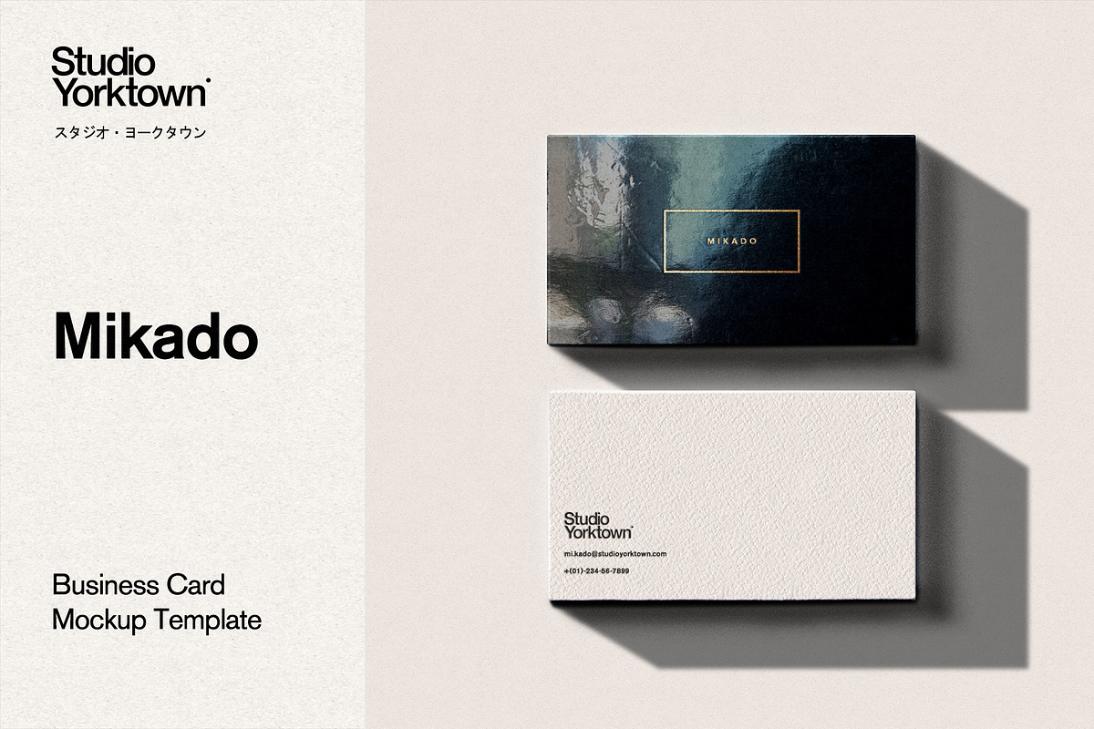 Mikado Business Card Mockup Template, a Mockup by Studio Yorktown (Photo 5 of 14)