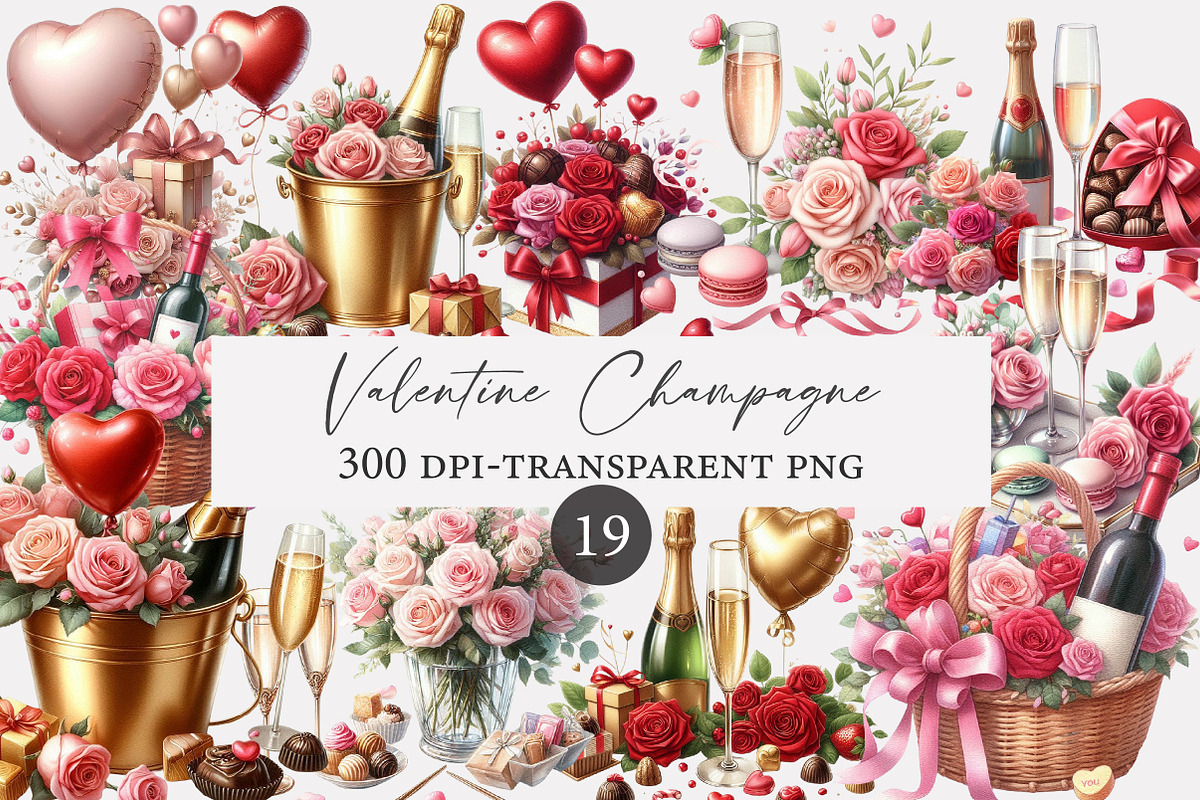 Valentine Champagne Candy Heart, an Illustration by Designworld (Photo 1 of 4)