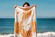 Woman Holding Beach Towel Mockup, a Product Mockup by rebrandy (Thumbnail 6 of 7)