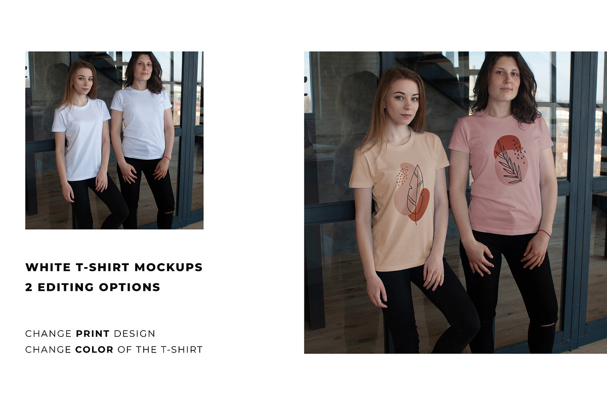 FEMALE T-SHIRT MOCKUP BUNDLE, a Shirt Mockup by TrendkeyMockups (Photo 3 of 6)