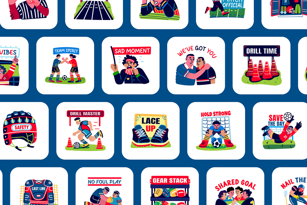 Football and Soccer Stickers, an Emoji Icon by Creative Stall (Photo 5 of 8)