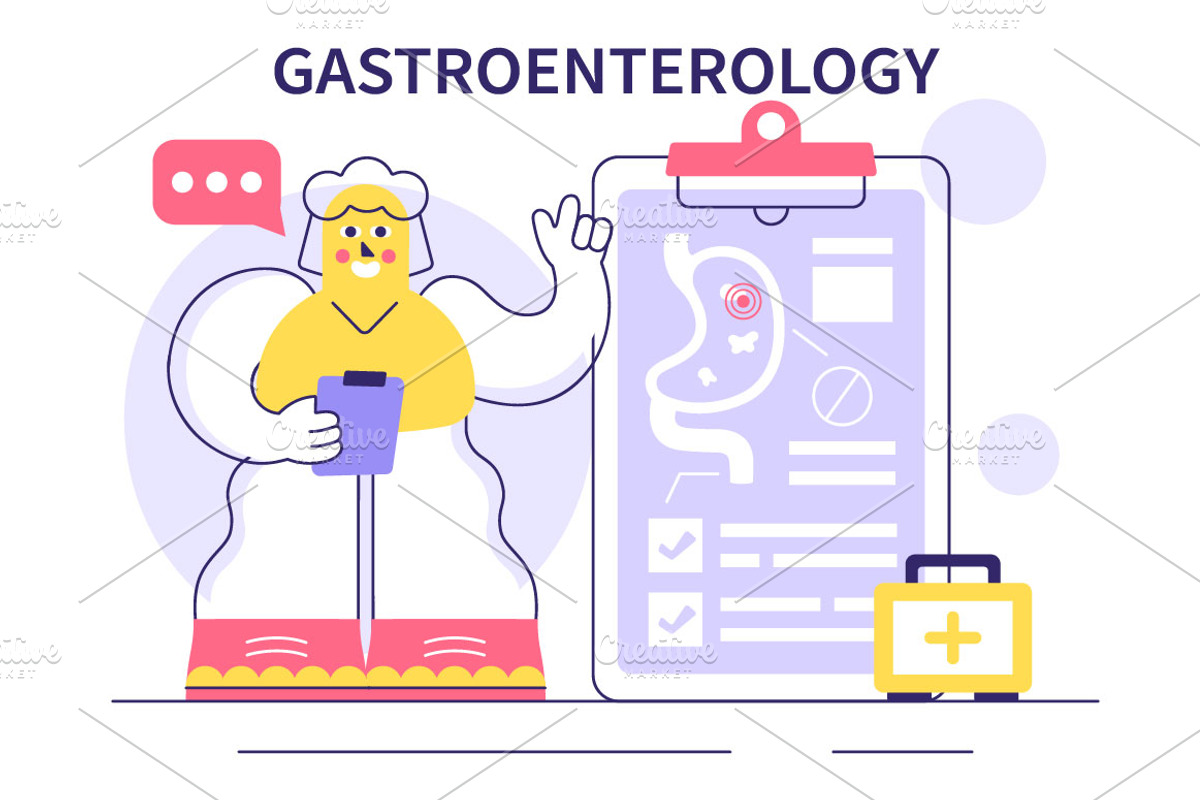 10 Stomach Health Gastroenterology, a Healthcare Illustration by denayunebgt (Photo 4 of 4)