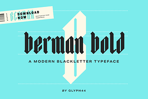 Berman Bold | Blackletter Font, a Blackletter Font by Glyph44
