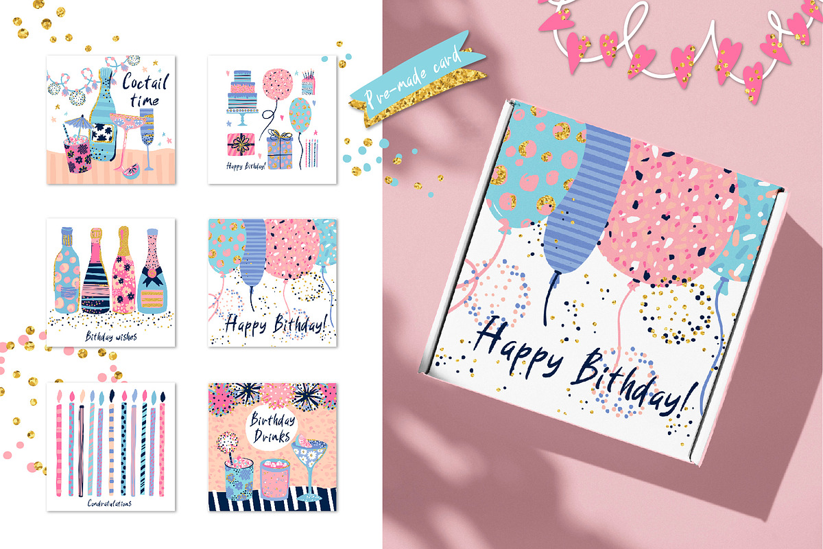 Confetti. Card creator, a Card Template by Artlavi_design (Photo 3 of 9)