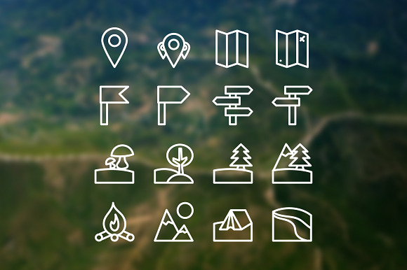 16 Camping Icons