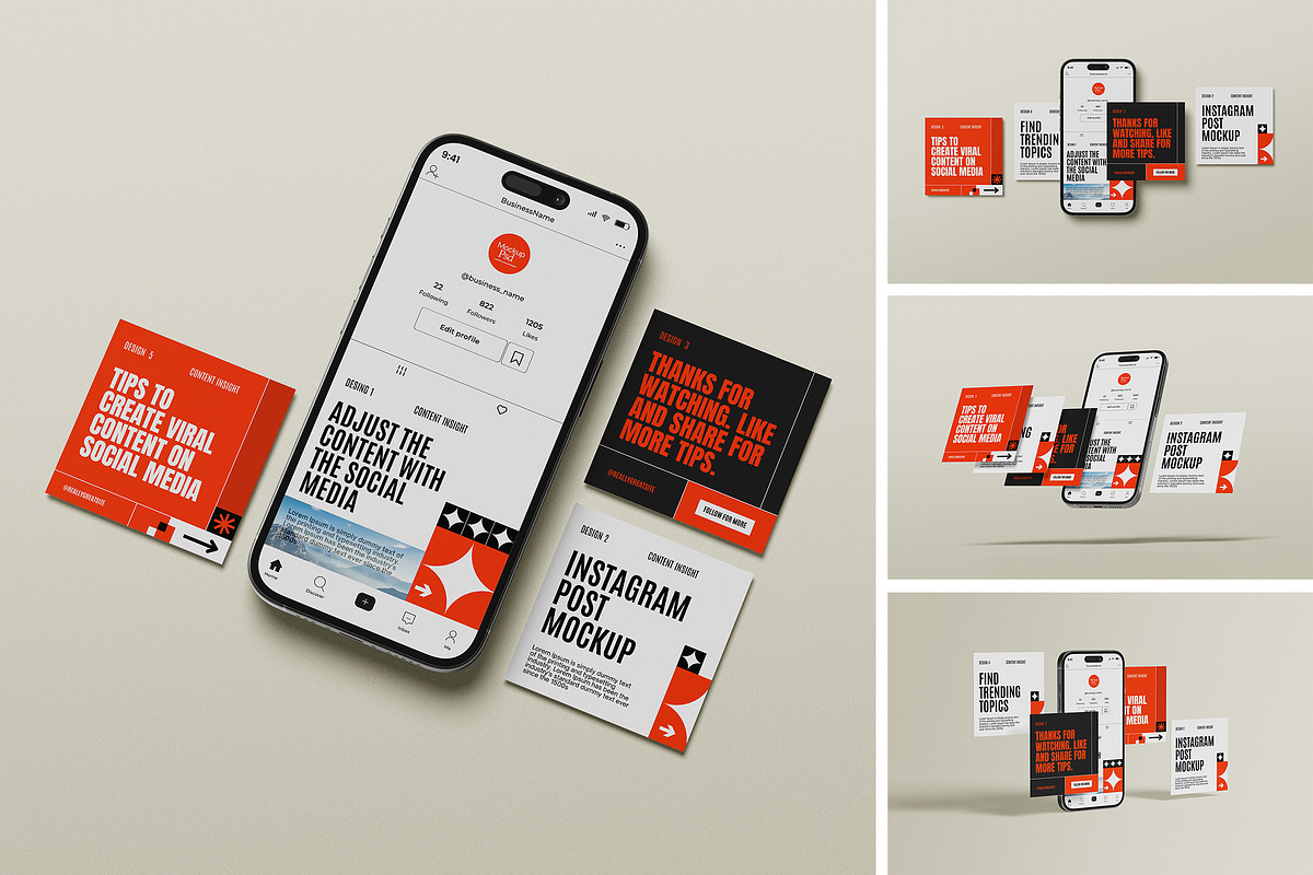 Instagram Post Mockup, an iPhone Mockup by Difa Design (Photo 1 of 6)