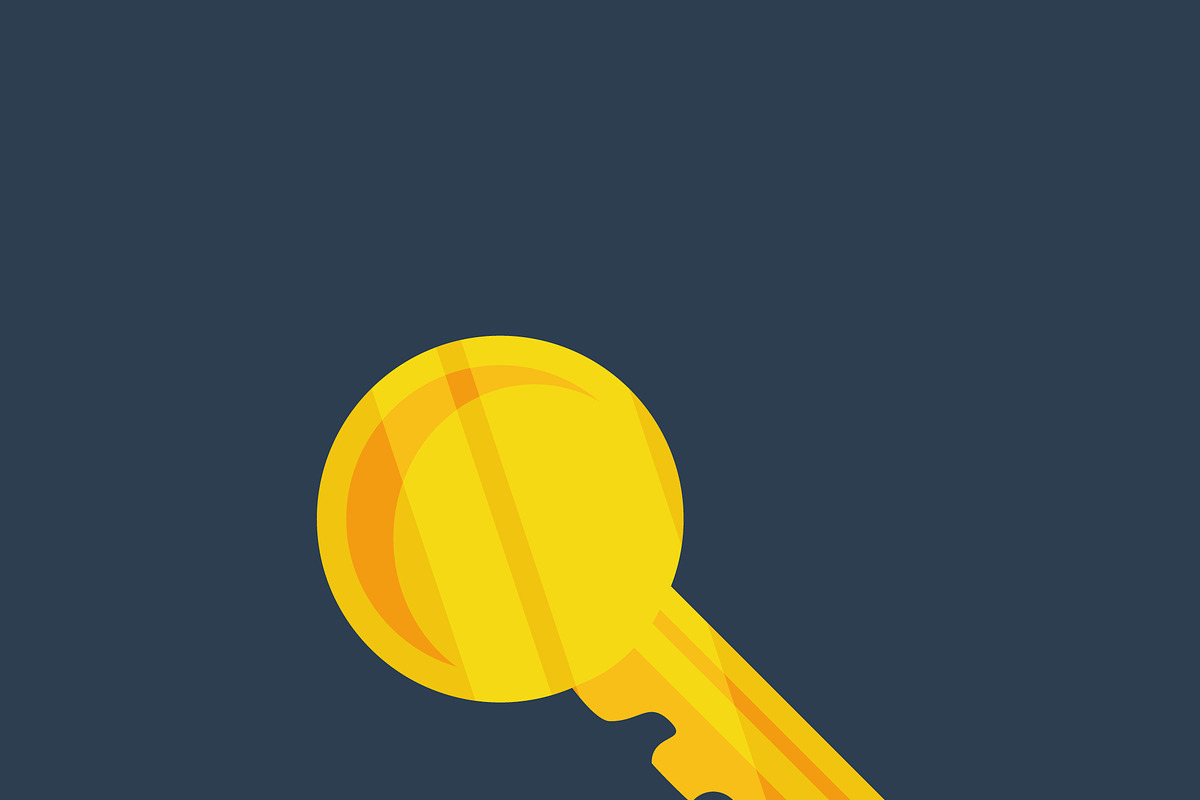 Flat golden icons preview 2