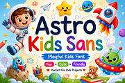 Astro Kids Sans, a Serif Font by Wow Magic (Thumbnail 3 of 7)