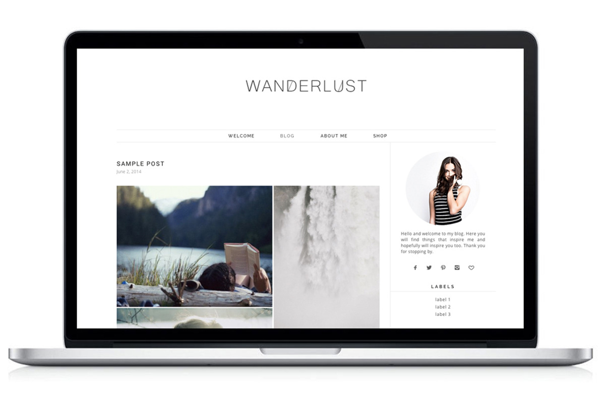 Responsive WP Theme - Wanderlust, a WordPress Template by Light Morango (Photo 1 of 5)