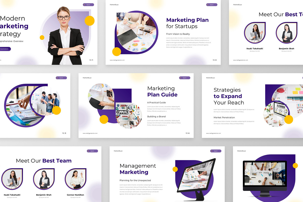 Business Marketing Google Slide, a Presentation Template by GraphauseProject (Photo 3 of 6)