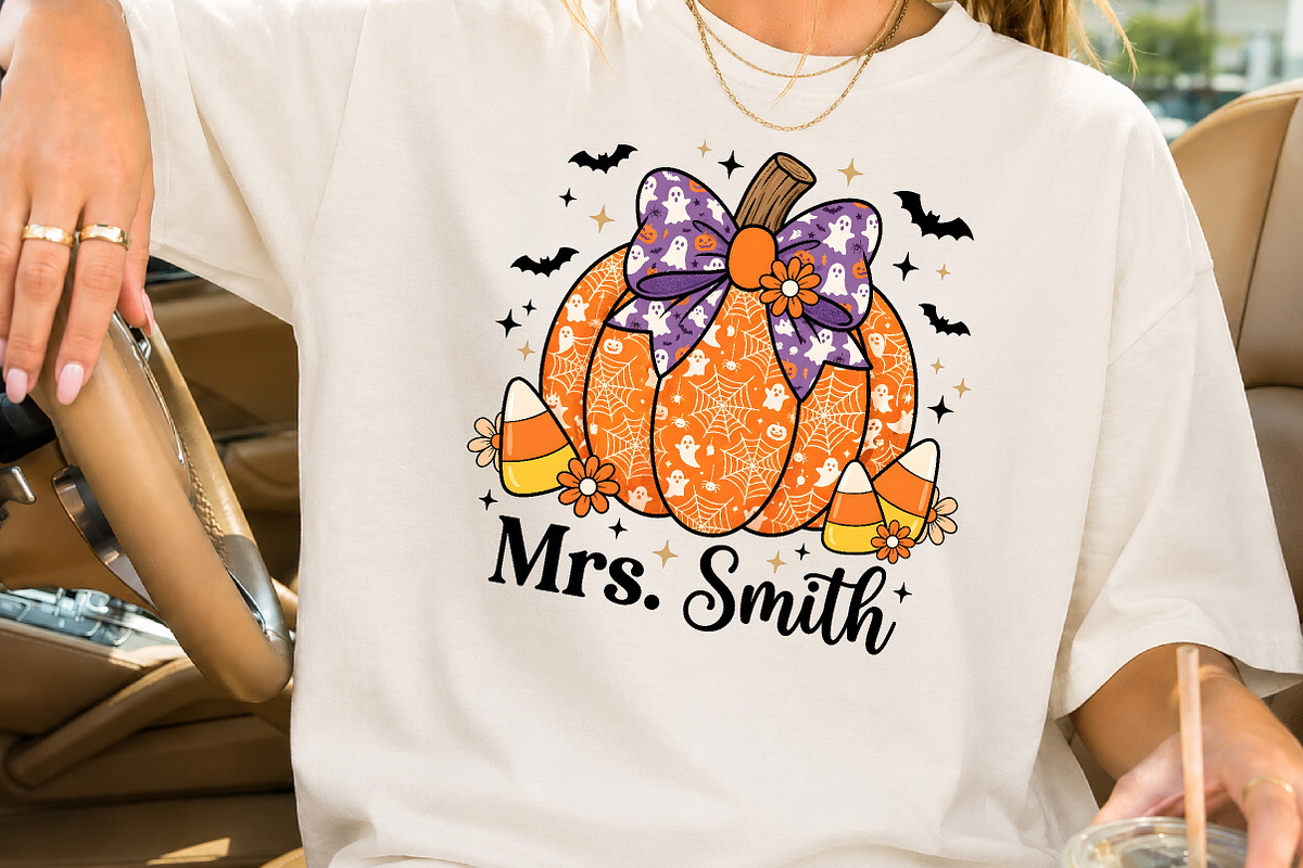 Teacher Halloween Pumpkin Sublimatio, a Seasonal Illustration by Rose Art (Photo 2 of 5)