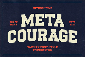 Meta Courage Varsity Font, a Slab Serif Font by Burhan Afif