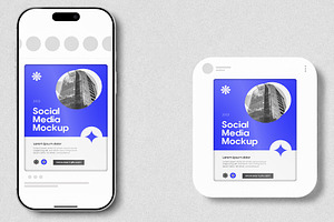 Instagram Social Media Post Mockup, a Social Media Template by studiogstock