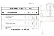 Women's shirt kaftan top technical, a Work Illustration by Fashion template hub (Thumbnail 6 of 6)