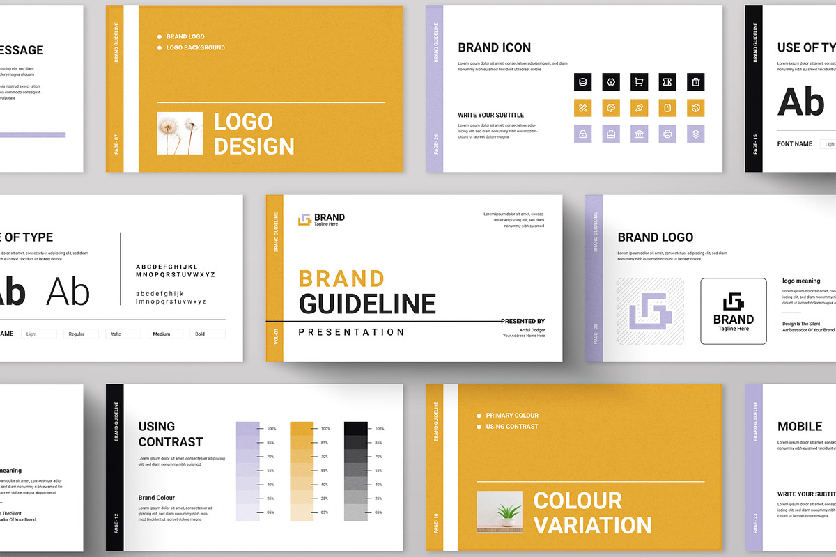 Brand Guidelines Presentation Layout, a Presentation Template by ContestDesign (Photo 1 of 4)