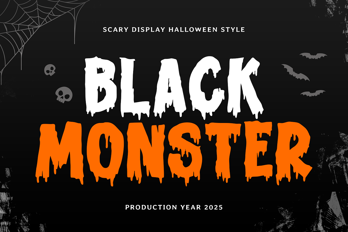 BLACK MONSTER - Halloween Font, a Handwritten Font by Mozatype (Photo 1 of 10)