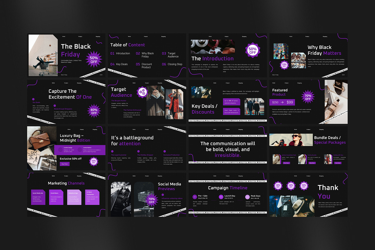 Black Friday Powerpoint Template, a Presentation Template by Eklip Studio (Photo 3 of 5)