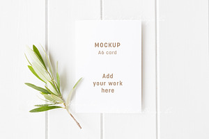 A6 stationery card mockup - psd png