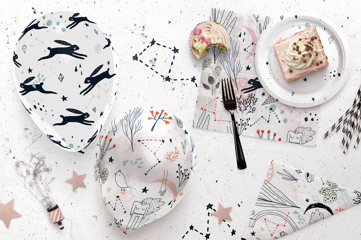 Black Rabbit | Patterns, a Pattern Graphic by Daria Miazhevich (Photo 4 of 7)