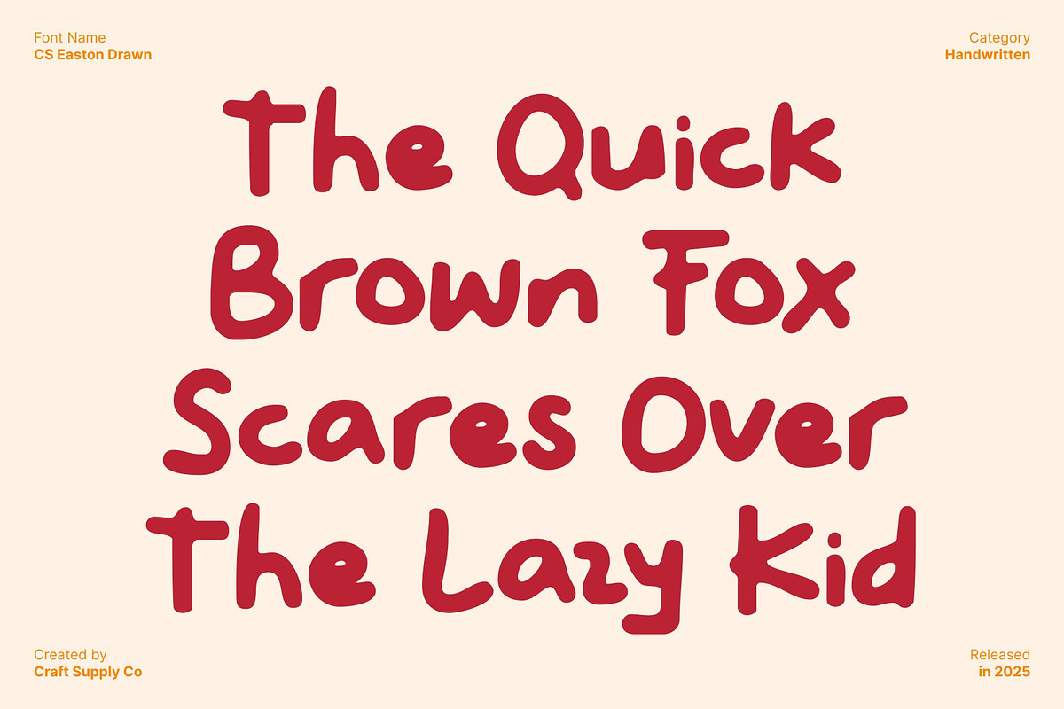 CS Easton Drawn, a Handwritten Font by Craft Supply Co. (Photo 7 of 8)