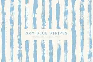 Sky Blue Stripes Vector Pattern